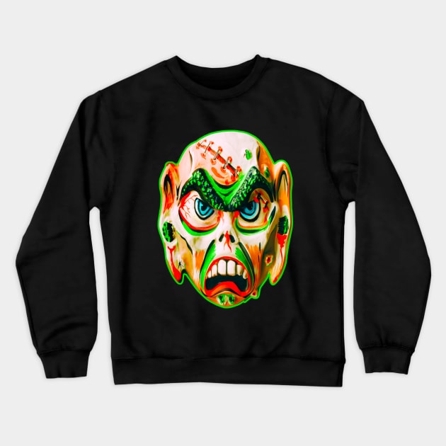 Monstrous Monster Mask Crewneck Sweatshirt by TJWDraws